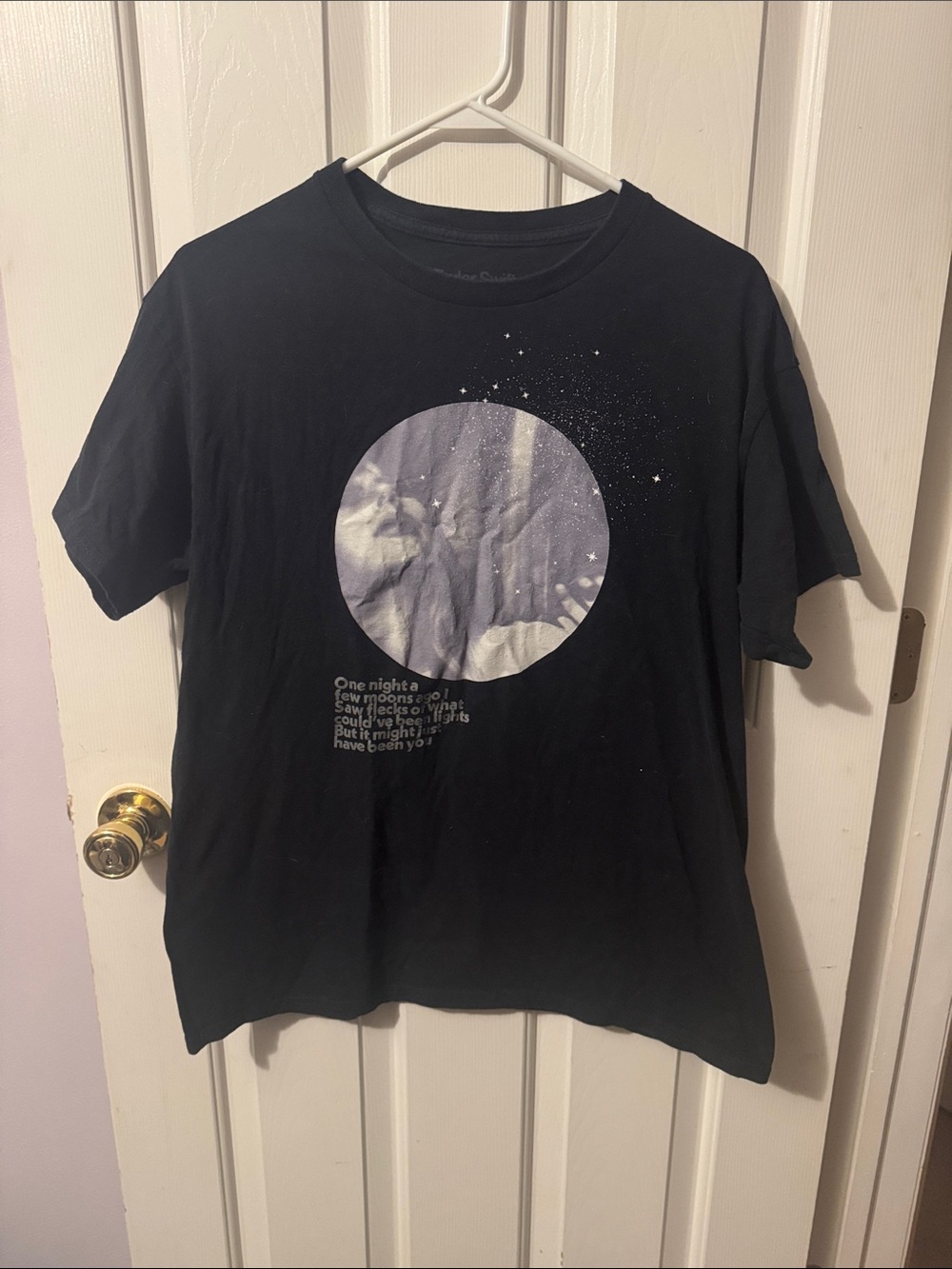 Taylor Swift Black Short Sleeve Midnights Tee Moon Graphic